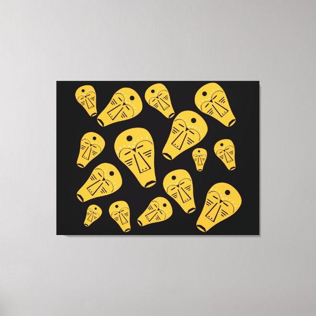 Impressão Em Tela máscara moderna abstrato autêntica (Frente)