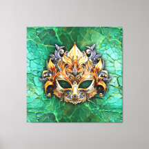 Máscara Venata embelezada em verde brilhante