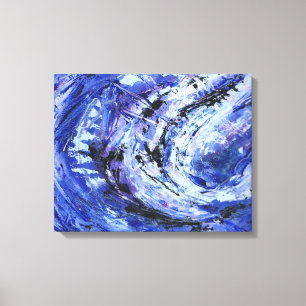 Impressão Em Tela Máscaras da arte abstracta 'de Blue