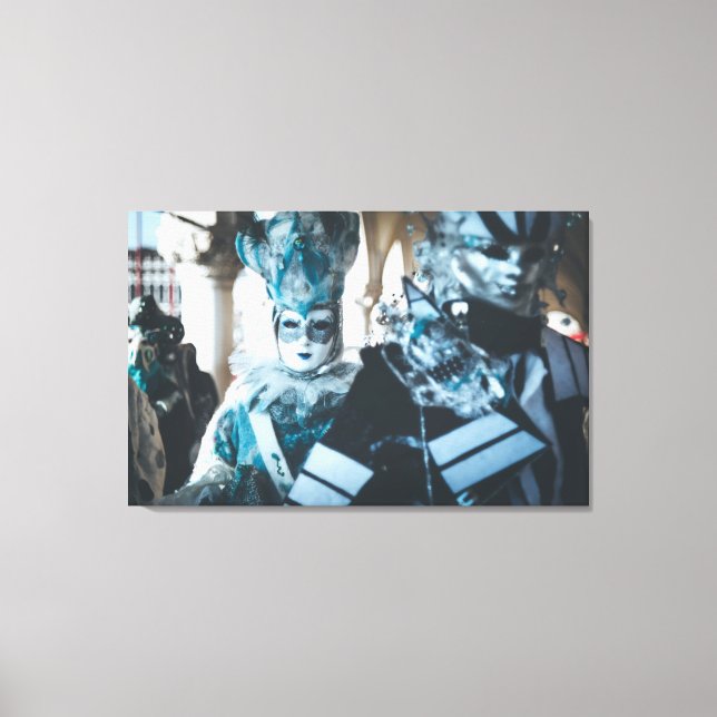 Impressão Em Tela Máscaras de Carnaval em Veneza, Itália (Frente)