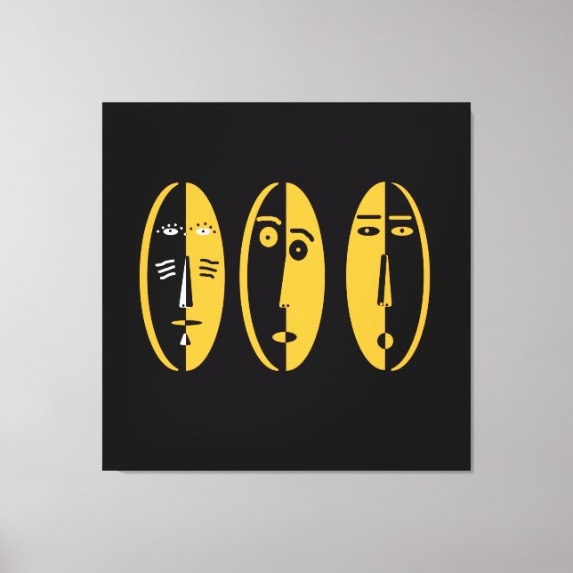 Impressão Em Tela máscaras modernas abstrato (Frente)