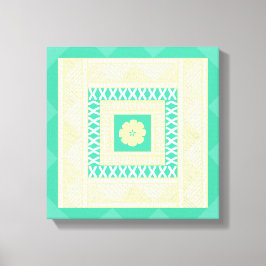 Impressão Em Tela Masi Fijian tradicional em tons de verão