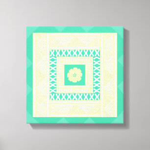 Impressão Em Tela Masi tradicional do Fijian em tons do verão