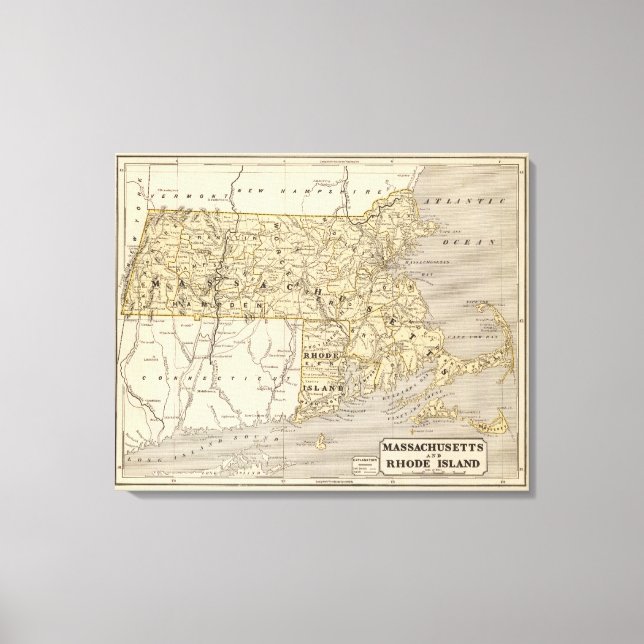 Impressão Em Tela Massa, Rhode Island (Frente)
