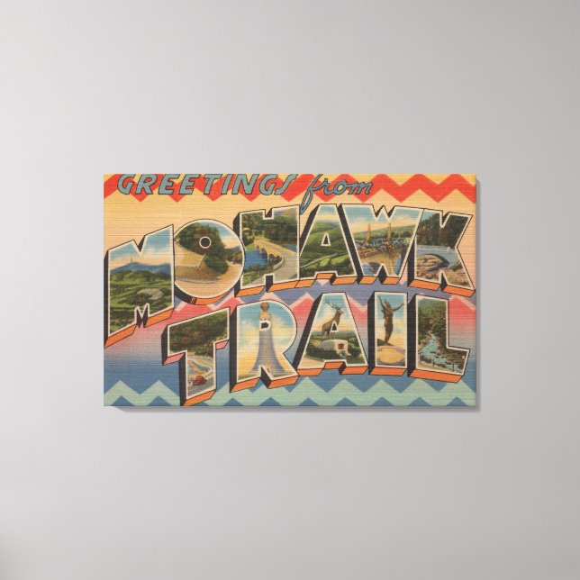 Impressão Em Tela Massachusetts - Saudações de Mohawk Trail 2 (Frente)