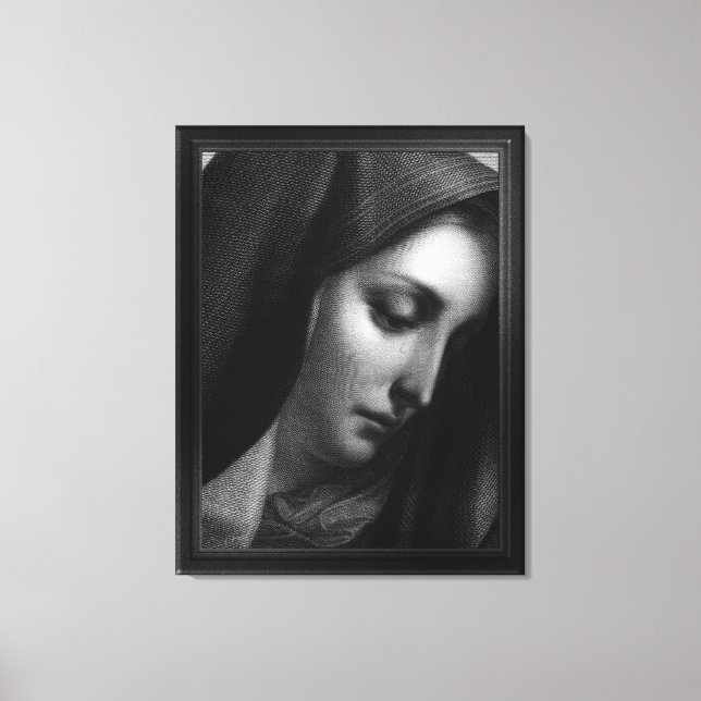 Impressão Em Tela Mater Dolorosa Engrave por Carlo Dolci (Frente)