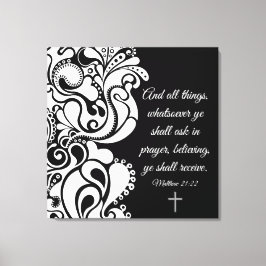 Impressão Em Tela Mateus 21:22