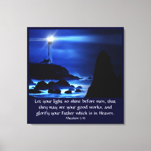 Impressão Em Tela Mateus 5:16