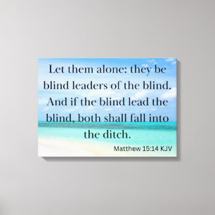 Impressão Em Tela Matthew 15:14 Bíblia Verse KJV Pic Wall Art