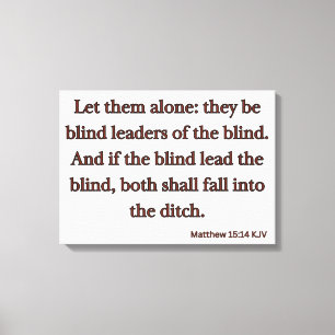 Impressão Em Tela Matthew 15:14 Bíblia Verse KJV Wall Art