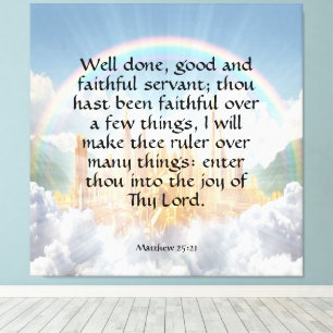 Impressão Em Tela Matthew 25:21