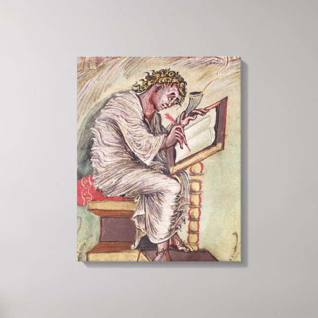 Impressão Em Tela Matthew, do Ebbo Gospels (Frente)