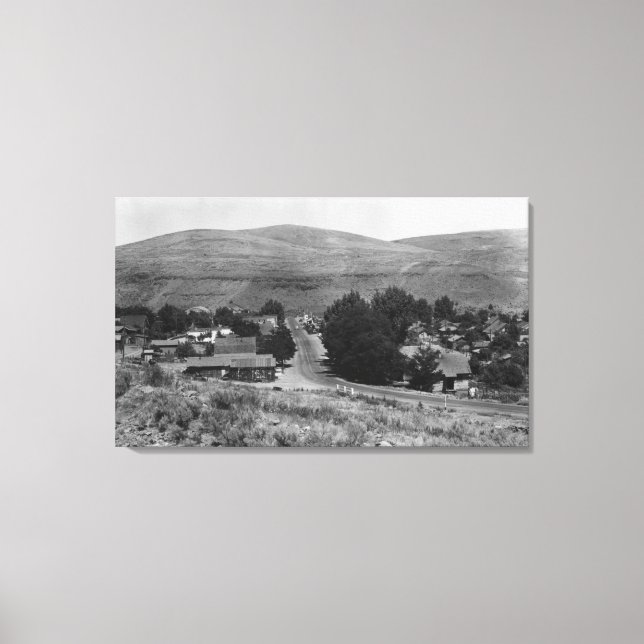 Impressão Em Tela Maupin, Oregon Town View Business Section (Frente)