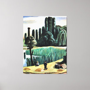 Impressão Em Tela Max Beckmann - A paisagem com poplares,