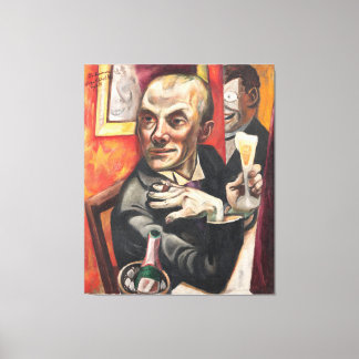 Impressão Em Tela Max Beckmann - Self-Portrait with Champagne