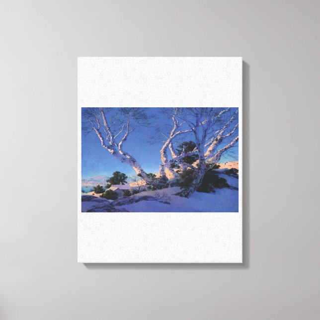 Impressão Em Tela Maxfield Parrish - Pássaros no inverno (Frente)