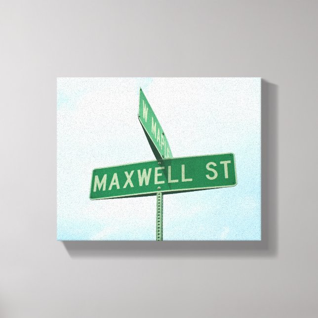 Impressão Em Tela Maxwell Green Street Sign Boys Name Wall Art (Frente)