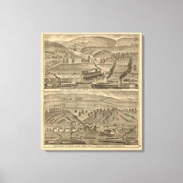 Impressão Em Tela McKeesport Alegheny County, Pensilvânia (Frente)