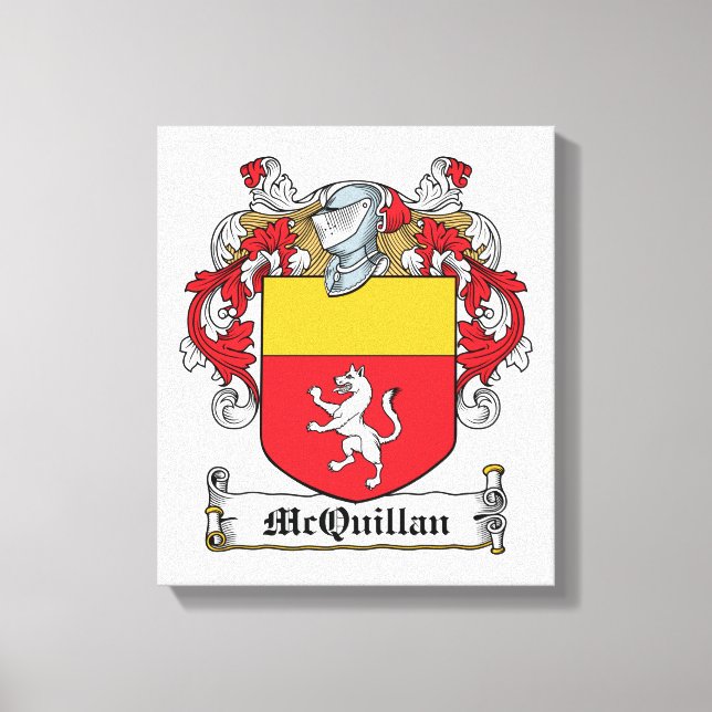 Impressão Em Tela McQuillan Family Crest (Frente)