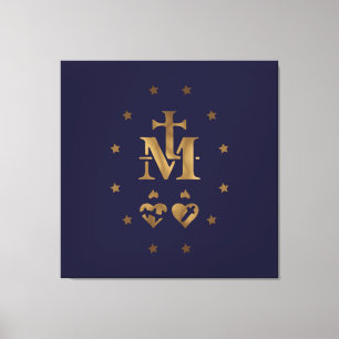 Impressão Em Tela Medalha Miraculosa, Medalha de Nossa Senhora de   