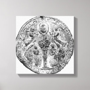 Impressão Em Tela Medalhão decorado na técnica de cloisonte