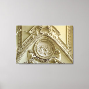 Impressão Em Tela Medalhão representando o Batismo de Constantina