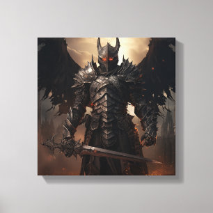 Impressão Em Tela Medieval Angel Warrior - Impressão de Tela Esticad