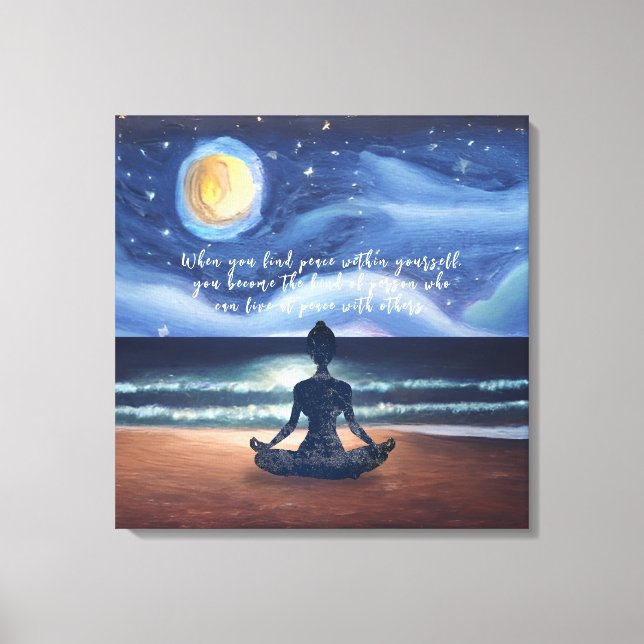 Impressão Em Tela Meditação de Yoga Pacífica Coca-Cola (Frente)