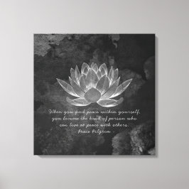 Impressão Em Tela Meditação YOGA Instrutor Reiki Citou Chic Lotus