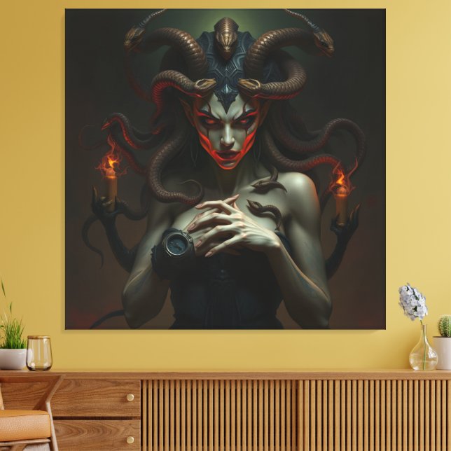 Impressão Em Tela „Medusa – Blick der Macht“ (Insitu(Sala de estar))