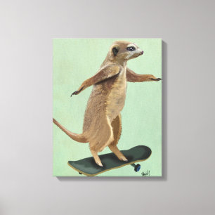 Impressão Em Tela Meerkat no skate