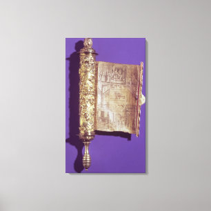 Impressão Em Tela Megillah em um caso de prata, Viena, c.1715