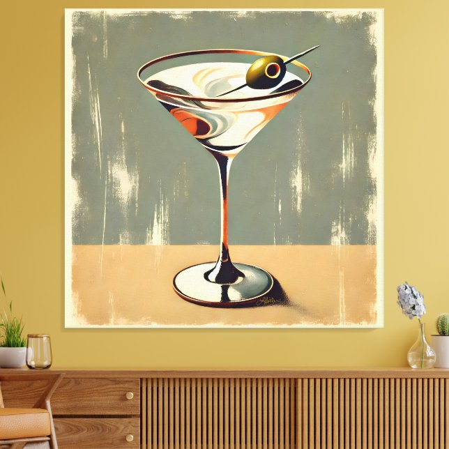 Impressão Em Tela Meio século Moderno 1 Pintura de Martini Olive (Insitu(Sala de estar))