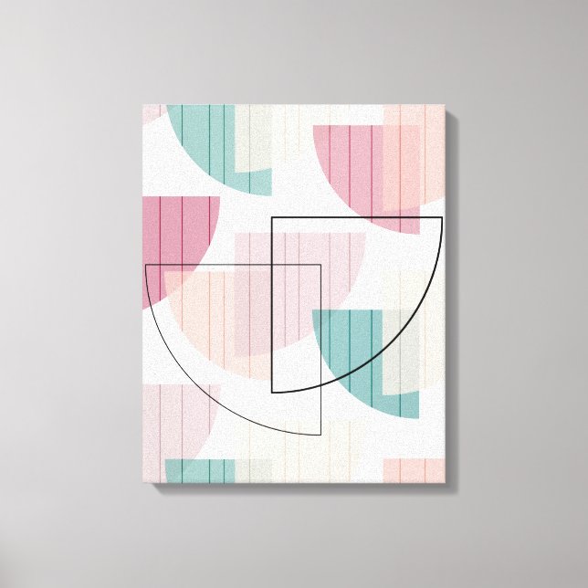 Impressão Em Tela Meio século Moderno Colorido (Frente)