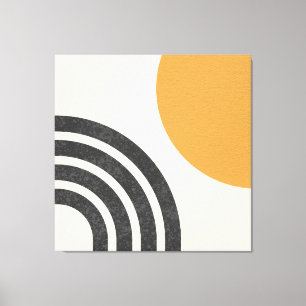 Impressão Em Tela Meio século Sol moderno e arco-íris