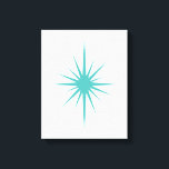 Impressão Em Tela Meio século Turquoise Starburst Modern<br><div class="desc">Este poster moderno meio século apresenta um starburst azul turquesa - uma cor que era popular no 20 do médio. Esta canvas vai fazer uma adição encantadora à decoração no seu retrorreflector chamado lar.</div>