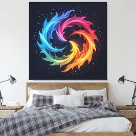 Impressão Em Tela  „Meister der 4 Elemente“  