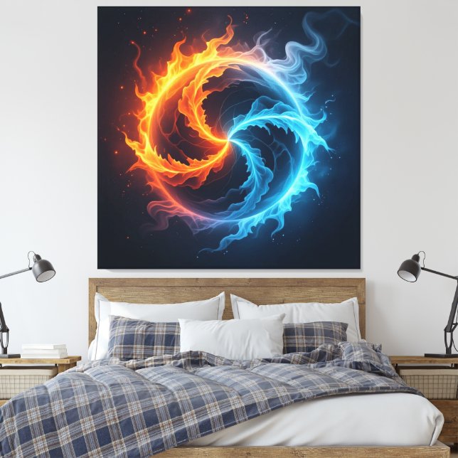 Impressão Em Tela „Meister der 4 Elemente“ (Insitu(Quarto))