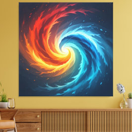 Impressão Em Tela  „Meister der 4 Elemente“  