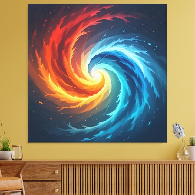 Impressão Em Tela  „Meister der 4 Elemente“   (Insitu(Sala de estar))