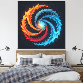 Impressão Em Tela  „Meister der 4 Elemente“  