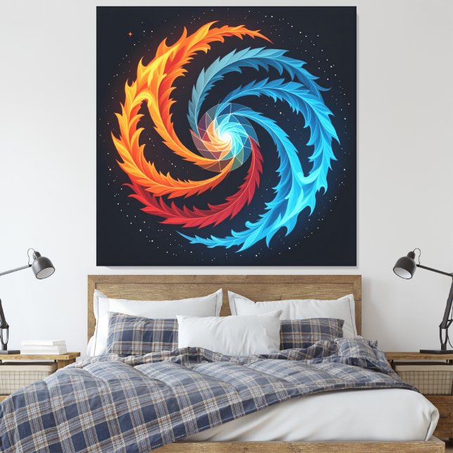 Impressão Em Tela  „Meister der 4 Elemente“   (Insitu(Quarto))