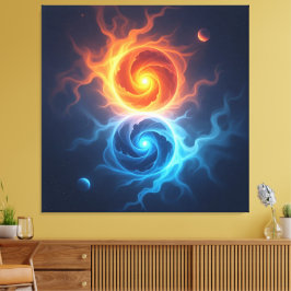 Impressão Em Tela  „Meister der 4 Elemente“  