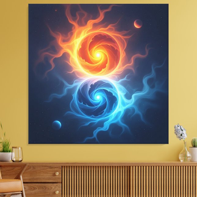 Impressão Em Tela  „Meister der 4 Elemente“   (Insitu(Sala de estar))