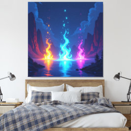 Impressão Em Tela  „Meister der 4 Elemente“  