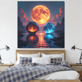 Impressão Em Tela  „Meister der 4 Elemente“  