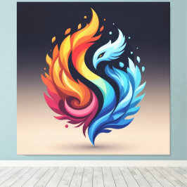 Impressão Em Tela  „Meister der 4 Elemente“  