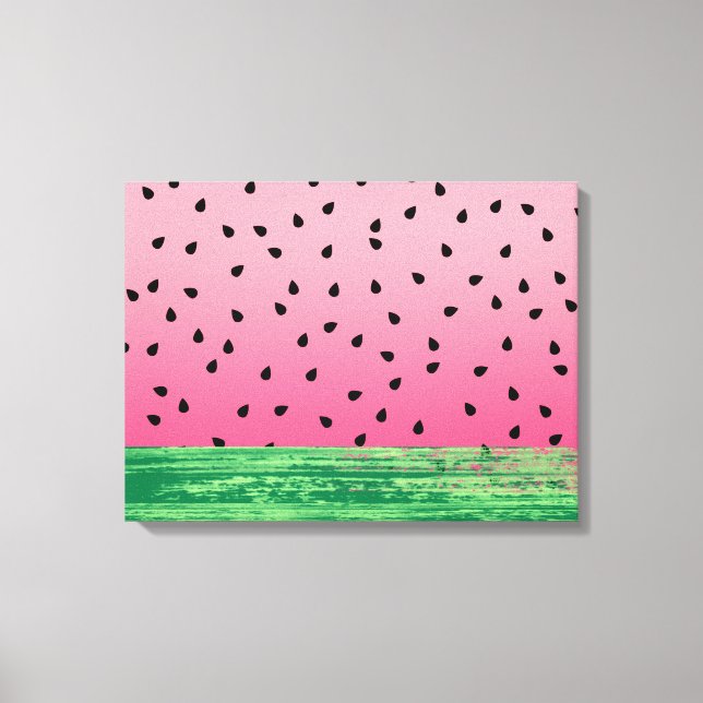 Impressão Em Tela Melancia Verde Rosa (Frente)