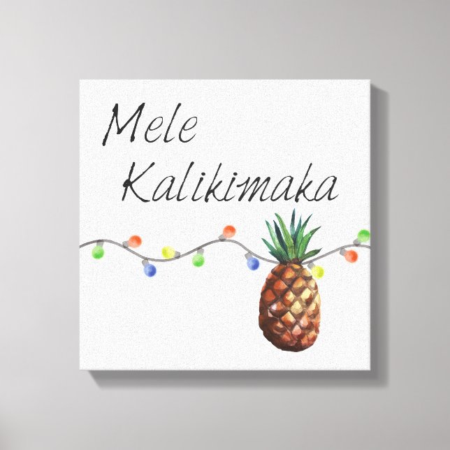 Impressão Em Tela Mele Kalikimaka - Impressão de Tela de Natal (Frente)