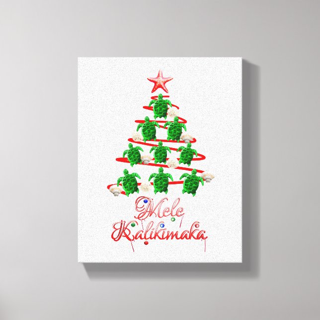 Impressão Em Tela Mele Kalikimaka Tartarugas do Mar (Frente)